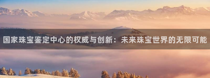 新宝集团新宝5：国家珠宝鉴定中心的权威与创新：未来珠宝世界的无限可能